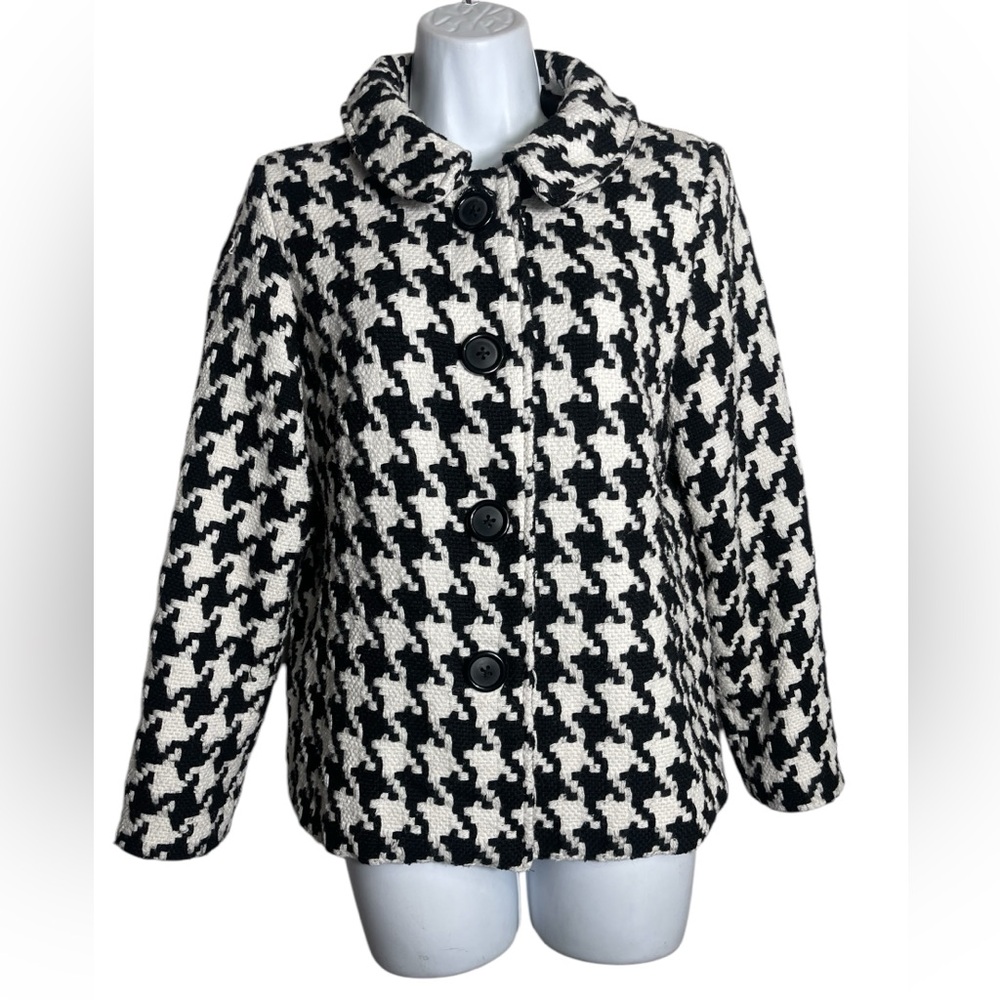 Briggs New York blazer‎ size 8 black & white tweed jacket blazer PERFECT 🖤🤍
